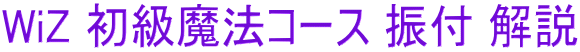 WiZ 初級魔法コース 振付 解説